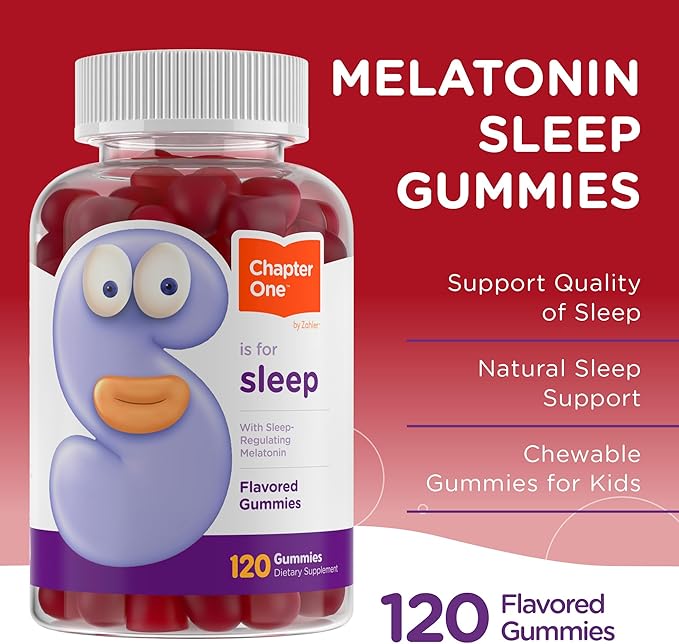 Zahler - Chapter One Sleep Melatonin Gummies for Kids & Adults (120 Flavored Gummies) - 2.5 mg, Kosher, Natural Sleep Support