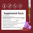 Saffron Extract Drops for Eye Health, 5-in-1 Herbal Supplement Liquid Tincture for Healthy Vision & Dry Eye Support with Bilberry Lutein Zeaxanthin. 2 oz