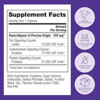 Pancreatic Digestive Enzymes 10,000 Lipase USP Units – High-Potency Pancreatic Digestive Enzyme Supplement for Gas, Bloating & Indigestion Relief– Gut Health & Nutrient Absorption– 50 Capsules