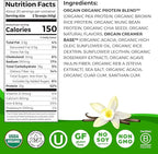 Orgain Organic Vegan Protein Powder, Vanilla Bean + Chocolate Fudge - 21g Plant Based Protein (2.03 Lb Each)