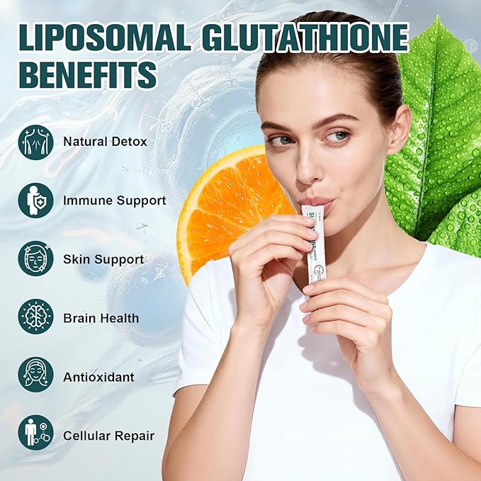 1500mg Liposomal Glutathione Supplement, 12-in-1 Ultra High Absorption Liquid Glutathione with NAD+, CoQ10, NAC & Alpha Lipoic Acid - Supports Natural Detoxification, Immune System & Antioxidant