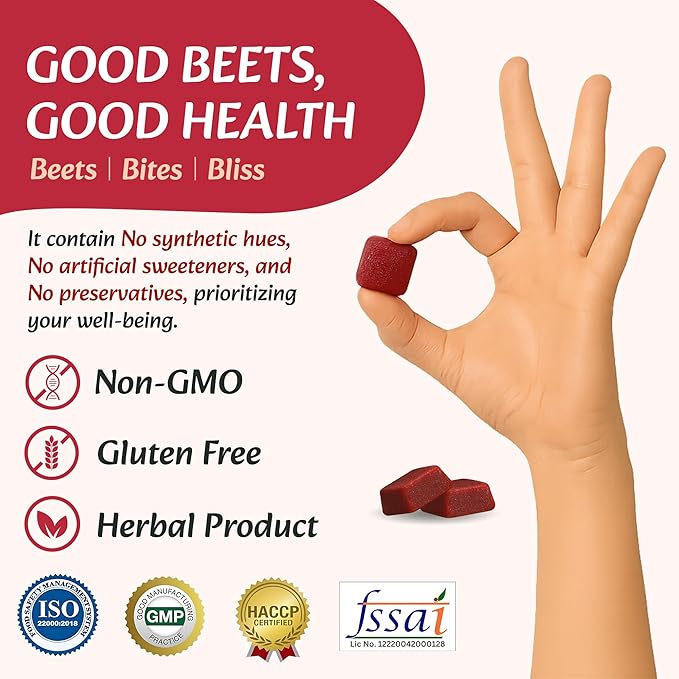 Goodbeets Soft Chews | Non-GMO Grape Seed Extract & Beet Powder Help Maintain Healthy Circulation, Blood Pressure & Energy
