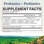 Vitalitown Probiotics + Prebiotics | 60 Billion CFUs 19 Strains | 60 Delayed Release Veg Caps | Shelf Stable, Prebiotics and Probiotics | Digestive Health, Immune Health | Vegan, Non-GMO, No Dairy