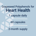 Life Extension Grapeseed Extract, Vitamin C, Calcium, resveratrol, polyphenols, Cardiovascular Health, antioxidant Protection, Gluten-Free, Non-GMO, Vegetarian, 60 Capsules