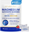 Magnesium Glycinate Gummies 400mg, for Women and Men, Body Support and Relaxation, 60 Gummies