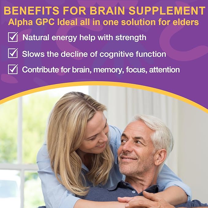 (2 Packs) Phosphatidylserine 600mg Gummies, Brain Supplement for Memory, Focus and Concentration - Phosphatidylserine Memory Supplement with Alpha GPC, B6 & B12 for Brain and Cognitive, 120 Gummies