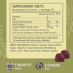 HERBAMAMA Milk Thistle Gummies – 1500mg Milk Thistle Supplement for Liver Detox* & Anitoxidant Support – Liver Support Supplement – Vegan Liver Health* Gummies - 60 Count (30 Servings)