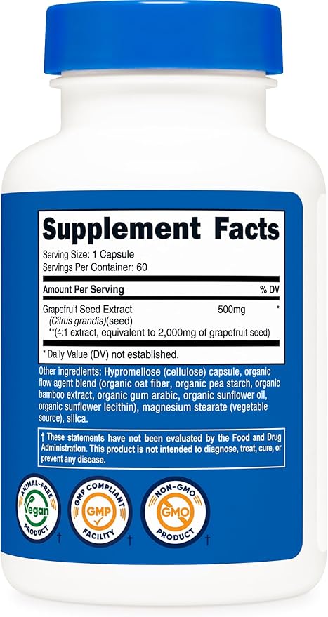 Nutricost Grapefruit Seed Extract 60 Capsules for 60 Servings Per Bottle - Gluten Free and GMO Free