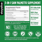 STAYALIVE Lycopene and Saw Palmetto Bundle with Cranberry and Pumpkin Seed Extract, 240 Vegan Pills, Non-GMO & Gluten Free Men's Health Supplement