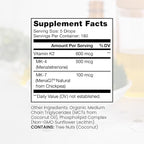 Pure Therapro Rx Ultimate K2 Supplement | Liquid Liposomal Vitamin K2 Drops | 180 Serving | 600mcg Vegan K2 as MK4 & MenaQ7 MK7 | Supports Bone Health, Heart Health, Skin & Hair | 20 mL