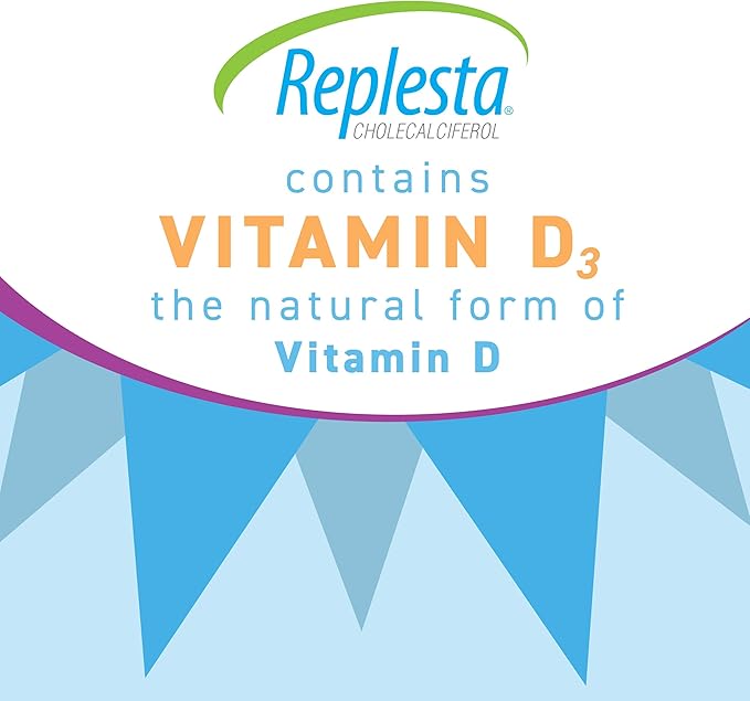 Replesta 50,000 IU Vitamin D3 Cholecalciferol, for Vitamin D Deficiency, Once-Weekly Chewable Wafer, Non-GMO, Natural Orange Flavor, 4 Pack (Pack of 2)