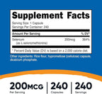 Nutricost Selenium 200mcg, 240 Vegetarian Capsules, Non-GMO, Gluten Free L-Selenomethionine