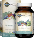 Garden of Life Organics Men's 40+ Multivitamin with Prostate Support, B12 & Vitamins – Vegan Daily Whole Food Multivitamin, Non-GMO, Certified Organic, 60 Tablets
