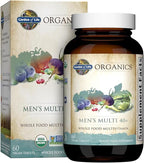 Garden of Life Organics Men's 40+ Multivitamin with Prostate Support, B12 & Vitamins – Vegan Daily Whole Food Multivitamin, Non-GMO, Certified Organic, 60 Tablets