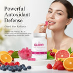 Jovi Nutrition Glow+ NAD+ & Collagen Gummies,Multi-Type Hydrolyzed Collagen Peptides with Resveratrol, Hyaluronic Acid, Vitamin C & E, Skin, Hair & Nail Nutritional Support