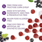 120 Gummies Sambucus Elderberry Gummies - Immune Support for Adults and kids 4+ 5 in 1 with Vitamin C, Zinc, Yeast β-glucan, Probiotics Complex, Nature Elderberry Supplement, Non-GMO, Gluten Free