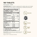 Solgar Ester-C Plus 1000 mg Vitamin C (Ascorbate Complex) - 180 Tablets - Gentle & Non Acidic - Supports Upper Respiratory Health - Non-GMO,Gluten-Free - 180 Servings, (Pack of 2)