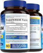 Vitalibre 10 in 1 Magnesium Complex, 420mg Elemental Magnesium | Ultra Strength, Max Absorption | Chelated Magnesium Supplement for Nerves, Bone & Heart Health | Non-GMO, 120 Vegan Capsules