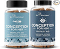Conception for Her & Conception for Him Bundle - Fertility Supplements for Couples - Hormonal Balance, Cycle & Ovulation Support + Sperm Count, Motility & Strength - 120 Vegetarian Capsules
