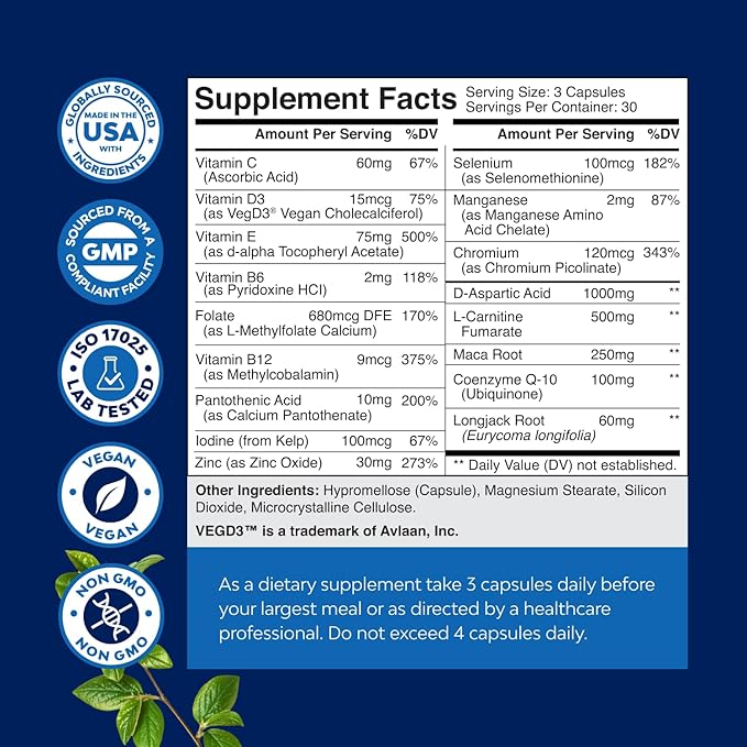 Bundle of Pre Conception Male Fertility Supplement - Semen Volume Booster with CoQ10 Maca Root Methyl Folate D-Aspartic Acid and High Absorption Magnesium Sleep - Magtein L-Threonate Apigenin Theanine