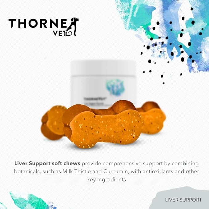 ThorneVET Liver Support – Liver Support for Small Animals: Dogs & Cats, 90 Soft Chews