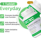 Liver Detox Supplement,30000mg Milk Thistle Turmeric Tablet,Stay up Late – Supports Liver Health – 60 Tablets