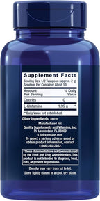 Life Extension L-Glutamine Powder, Amino Acid, Supports Muscle Health and Immune Health, Gluten-Free, Non-GMO, Vegetarian, 100 Grams