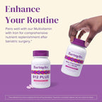BariMelts Vitamin B12 Plus, 90 Fast-Dissolving Tablets (3-Month Supply), Sugar-Free Bariatric Vitamins for Women, Includes B12, B6, Folate and Biotin, Natural Cherry Flavor
