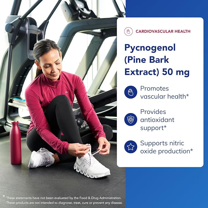 Pure Encapsulations Pycnogenol (Pine Bark Extract) 50 mg | Hypoallergenic Supplement to Support Cognitive Function and Cardiovascular Health | 60 Capsules