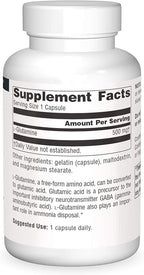 Source Naturals Free FormL-Glutamine 500 mg -100 Capsules