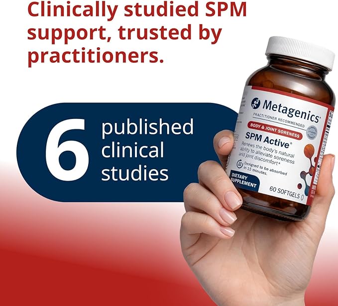 Metagenics SPM Active - Specialized Pro-Resolving Mediators from Marine Oils - Supports Normal Inflammatory Response, Tissue Health, Joint Comfort, Immune Health - Non-GMO, Gluten-Free - 120 Softgels