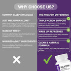 Melatonin 5mg Supplement with L-Theanine & Jujube Seed Extract, Support Sleep & Relaxation, Vegan, Non-GMO, 60 Capsules