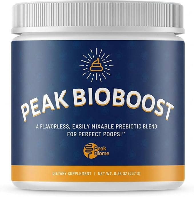 Peak BioBoost - Prebiotic Fiber Supplement - Flavorless Digestive Nutritional Supplements - Easy to Dissolve Prebiotic Powder - No Gluten, Soy or Dairy - 1 Month Supply - 30 Servings