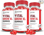 Justified Laboratories (3 Pack Vital Grow XL Performance Gummies 1000MG Advanced Formula Formulated with ACV Pomegranate Beet Juice Powder B12 Vegan Non GMO 180 Gummys