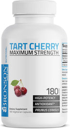 Bronson Tart Cherry Maximum Strength, 180 Vegetarian Capsules (90 Servings)