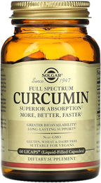 Solgar Full Spectrum Curcumin - 60 LiCaps - Superior Absorption - Brain, Joint & Immune Health - Non-GMO, Vegan, Gluten Free, Dairy Free - 60 Servings