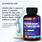 Magnesium L-Threonine, High Absorption Magnesium Supplement,1900mg Magnesium Threonine,Gluten Free, 90 Vegan Capsules
