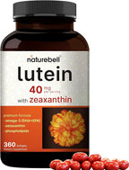 Lutein 40mg + Zeaxanthin 1,600mcg, 360 Softgels | 4-in-1 Formula with Astaxanthin, Omega-3 & Phospholipids | Marigold Flower Extract | Supports Eye, Brain & Vision Health | Non-GMO, Gluten Free