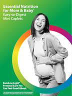 Rainbow Light Prenatal + Multivitamin for Women | 180 Vegan Caplets | Essential Nutrition for Mom & Baby | Real Food Nutrients, Digestive Enzymes, & Probiotics