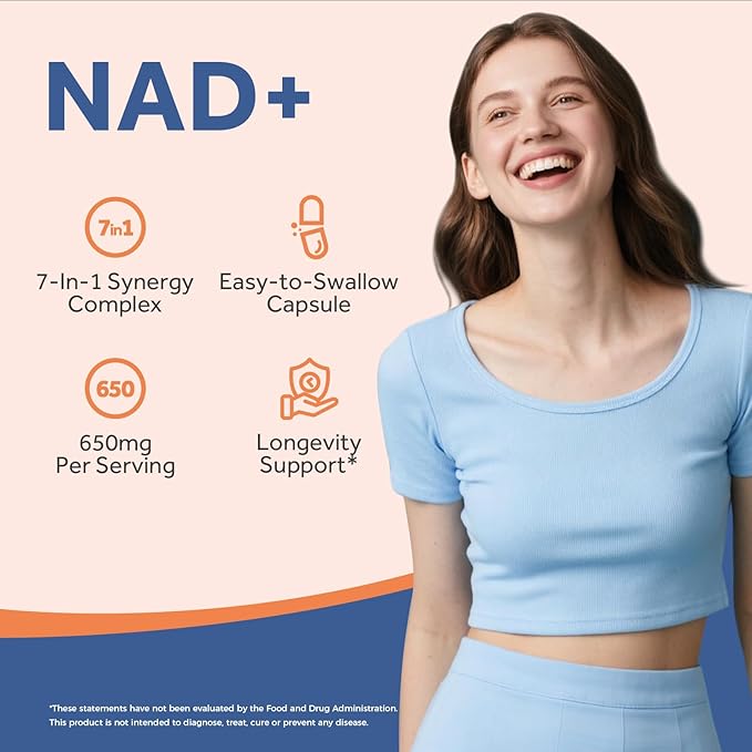 Doctor's Recipes NAD Supplement, Nicotinamide Riboside, Resveratrol, NMN Alternative for Anti-Aging, w/Magnesium Glycinate & L-Tryptophan, 650mg Per Serving, Energy & Mood Boost, 60 Vegan Capsules
