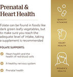Solgar Folate 1,333 MCG Dietary Folate Equivalent (800 mcg Folic Acid), 250 Tablets - Heart Health, Healthy Nervous System, Prenatal Support - Non-GMO, Vegan, Gluten Free, Dairy Free - 250 Servings