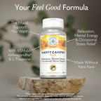 Natural Balance Happy Camper Plus - Supports Relaxation, Mental Energy, Occasional Stress w/KSM-66 Ashwagandha, L Theanine 200mg, Passion Flower, Lemon Balm, Holy Basil, 60-Day Guarantee, 30 Servings