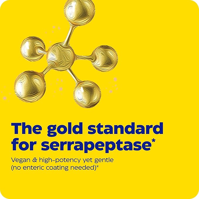 Enzymedica, SerraGold, Supports Recovery, Immune and Cardiovascular System, Natural Supplement, 120 Count (FFP)