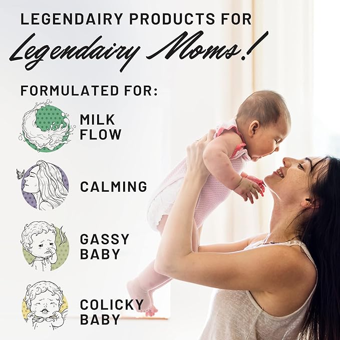 Legendairy Milk Lechita, Supports Milk Flow, Organic Fenugreek Free Breastfeeding Supplement, Organic Fennel & Anise, Made in USA, 60 Vegan Capsules