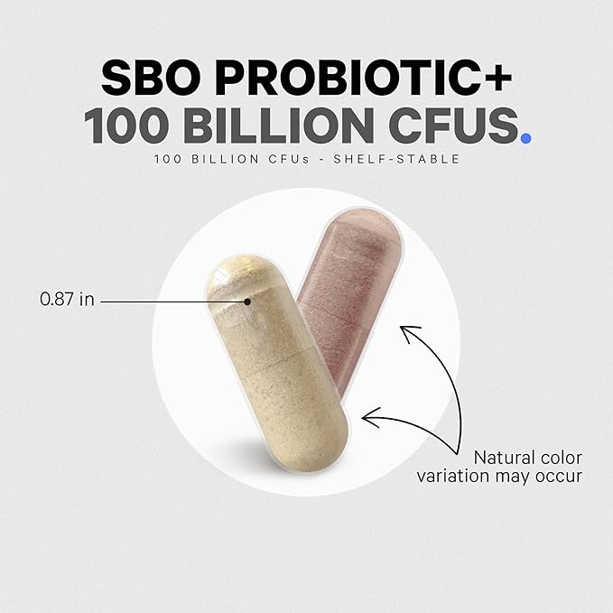 Codeage SBO Probiotics, 100 Billion CFUs Per Serving, Multi Strain Soil Based Organisms Blend and Organic Fermented Botanical Blend, Shelf-Stable - 2 Pack