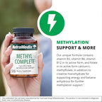 NutraMedix Methyl Complete - Complete Methylation & Energy Support Capsules - Vitamin B2, B6, B12 & Folate - with Creatine Monohydrate & Betaine Anhydrous (120 Count)