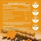 inGreens Turmeric Supplement 2275mg, 95% Curcumin, Liposomal Curcumin for Best Absorption, Curcumin Supplement for Joint Support, Bottled in USA - 60 Softgels