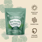 Four Sigmatic Gut Health Mushroom Blend | Organic Mushroom Powder Complex with Turkey Tail, Lion’s Mane, Cordyceps, Chaga, Probiotics and More | Natural Immune Support Supplement | 30 Servings