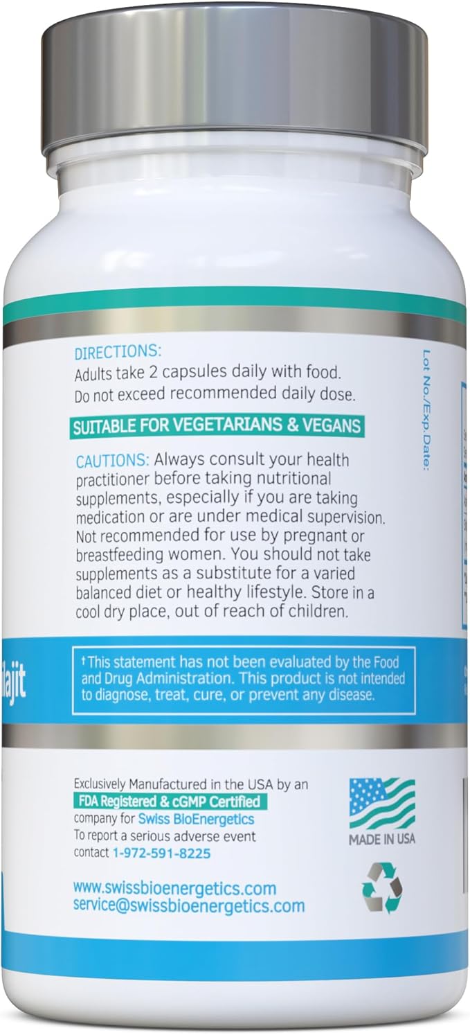 Ashwagandha & Shilajit - Ashwagandha KSM-66 1000mg & Purified Shilajit Extract 200mg (50% Fulvic Acid) - No Artificial fillers, Binders or Flow Agents - Suitable for Vegans