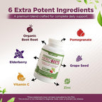 Gade Nutrition Hero Beets - Beet Root Capsules 1500mg - Organic Beet Root Powder + Vitamin C Zinc, Elderberry, Pomegranate, Grape Seed Extract - 3 Months Supply